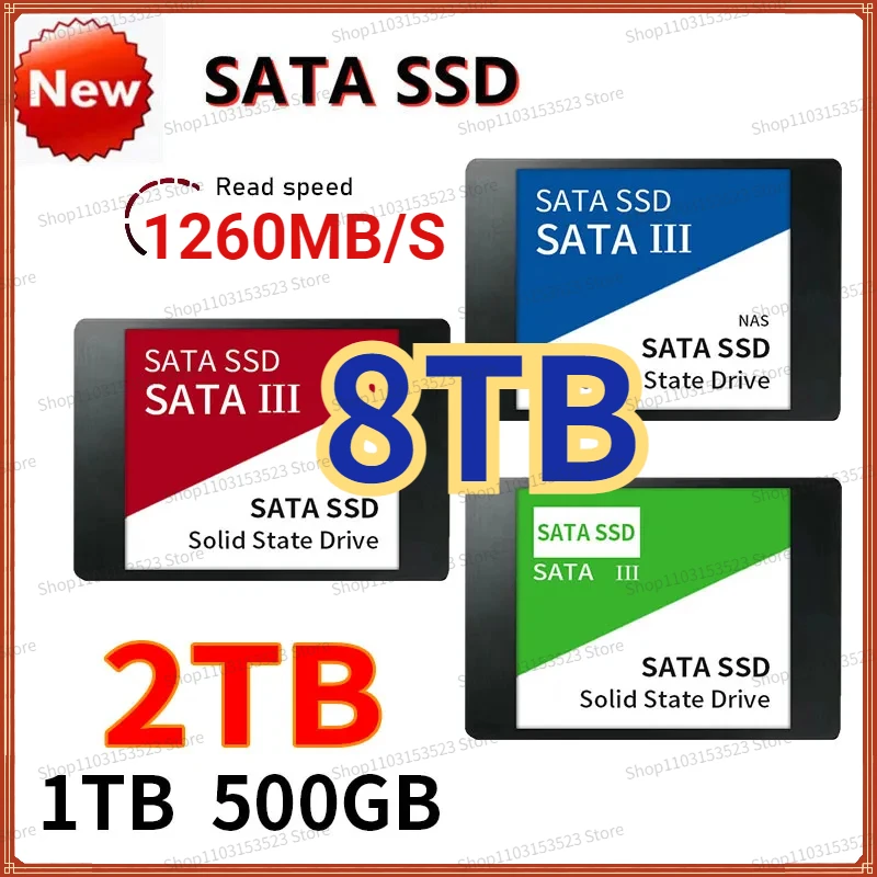 

New Portable 2TB 4TB Hard Drive High speed Transfer SSD 2.5’’ SATAIII 500GB internal Solid State Drive For Desktop/Notebook/Mac