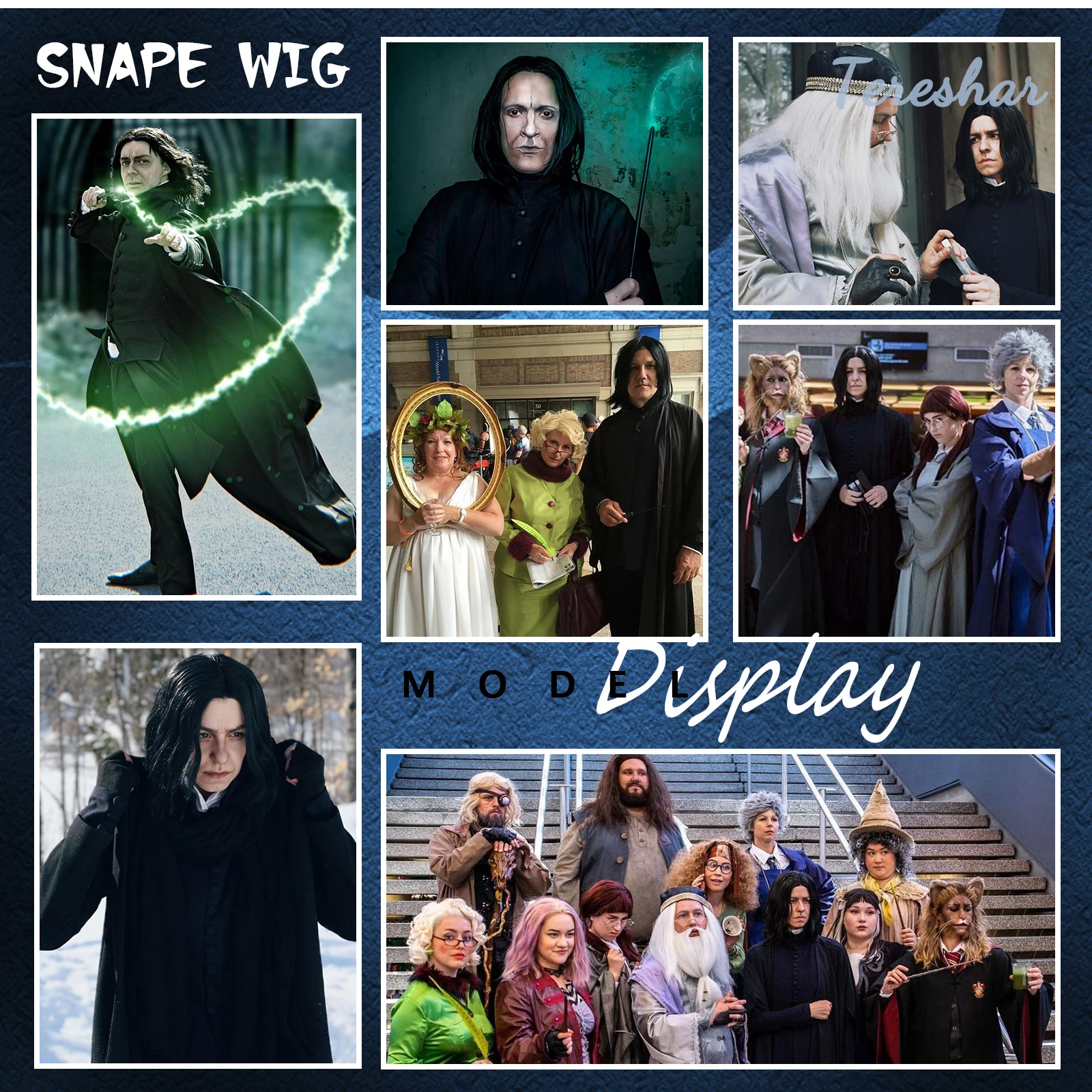 Парик Tereshar мужской синтетический короткий прямой черный для взрослых