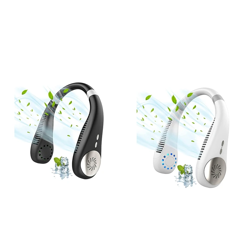 

Neck Fan,Portables Fan Hands Free Semiconductor Cooling Bladeless Fans,Colorful Light For Outdoor Home Office Gift