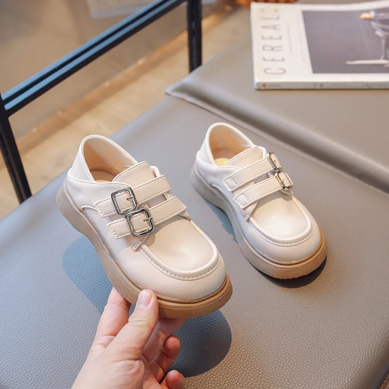 

AINYFU Girls Shoes 2023 Spring Autumn New Fashion Hot Children's Leather Shoes Vintage Boys' Performance Shoes H551