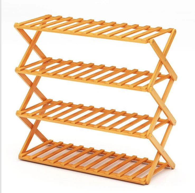 

Folding shoe rack door simple multi-layer shoe cabinet household storage rack shelf