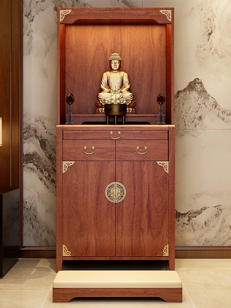 

CXH Clothes Closet Household Altar Solid Wood Buddha Shrine Avalokitesvara Worship Table God of Wealth Cabinet Altar Cabinet