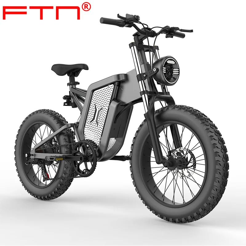 

FTN Ebike 48 в 2000 Вт Мотор 30 Ач литиевый аккумулятор X20 Электрический велосипед для взрослых 20-дюймовая Толстая шина горный внедорожный Электриче...
