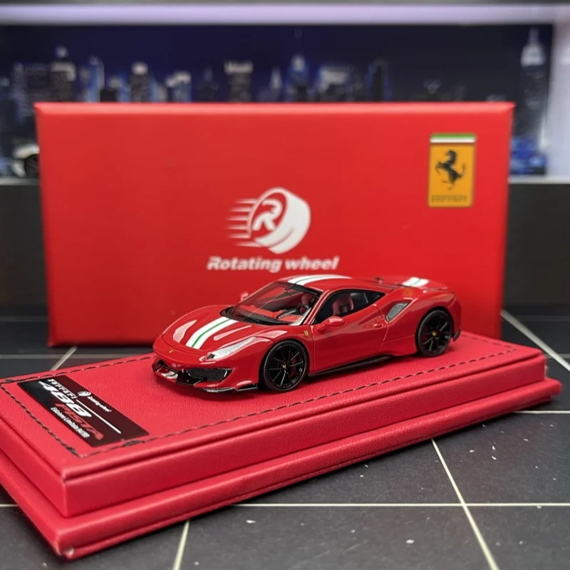 Фото RW 1:64 488 PISTA многоцветная ограниченная серия миниатюрная модель автомобиля из смолы, украшение для взрослых, игрушка для мальчиков, детский подарок №4