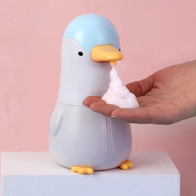 

Cute Penguin Automatic Soap Dispenser Touchless Induction Foam Bubble Washing Machine for Kids Kitchen Bathroom Drop Ship