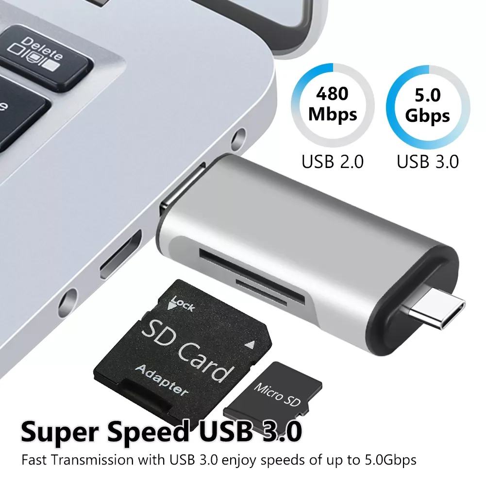

USB 3.0 Micro USB Type C Card Reader High Speed Transmission OTG Adapter SDHC SD TF MicroSD Card Reader For Tablets Laptop Phone