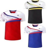 new style badminton shirt men women sports short sleeved competition t shirt quick drying table tennis tops with logo