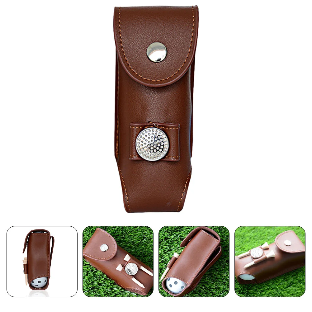 

Vessel Golf Bag Cowhide Golfs Ball Holder Convenient Tee Small Daily Use Reusable Portable Compact