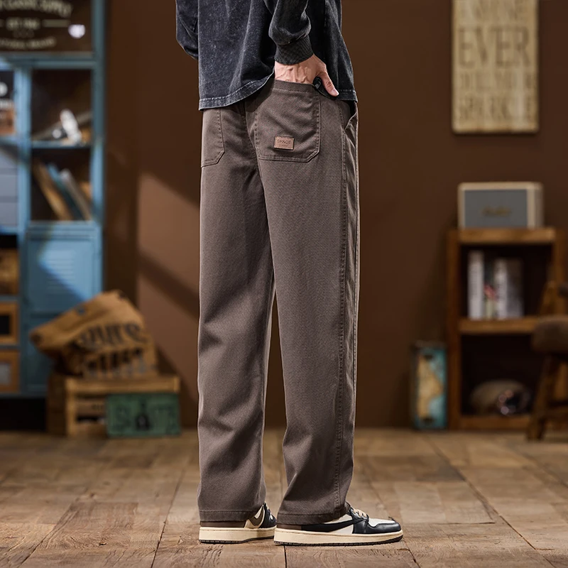 Осенние новые повседневные брюки прямого кроя модные брендовые американские