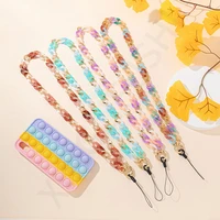 colorful phone chain lanyard mobile phone case bracelet strap acrylic anti lost lanyard for women fashion jewelry acccessories