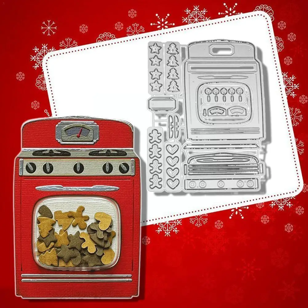 

Oven Shaker Cake Baking Metal Cutting Dies Stencils For DIY Scrapbooking Decorative Embossing DIY Paper Cards Scrapbook Pap Y3Y8