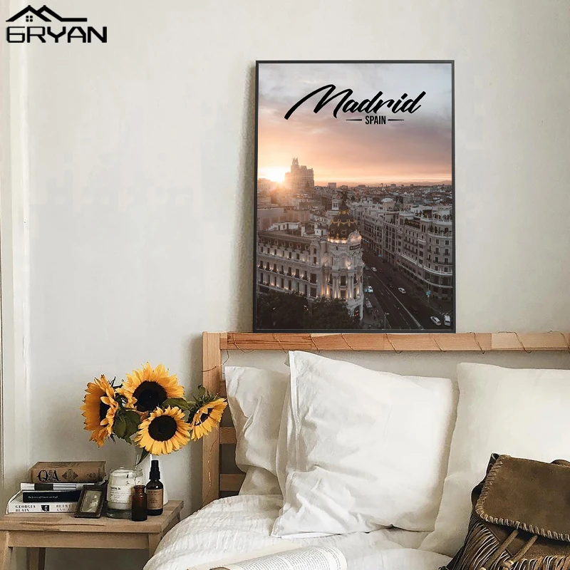 Постер на холсте с изображением Европейского города Парижа хамбери Москвы