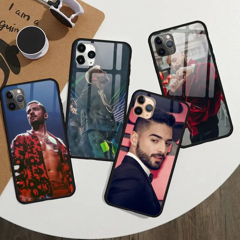

maluma singer Phone Case Tempered glass For iphone 11 12 13 PRO MAX mini 6 7 8 plus X XS XR