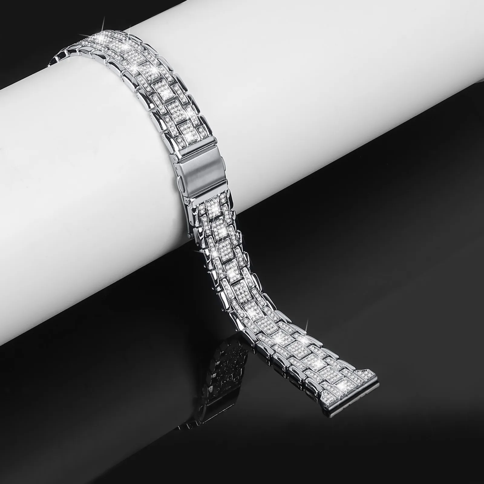 

Stylish Band Suitable For Galaxy Watch 4(40mm)/(44mm) Stainless Steel 20mm Jewelry Watch Strap Wrist Paper Wristbands 1000
