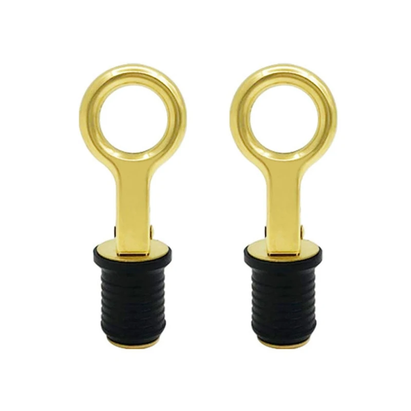

2 Pieces Universal Brass Handle Rubber Plug Snap Handle Drain Plug Replacement