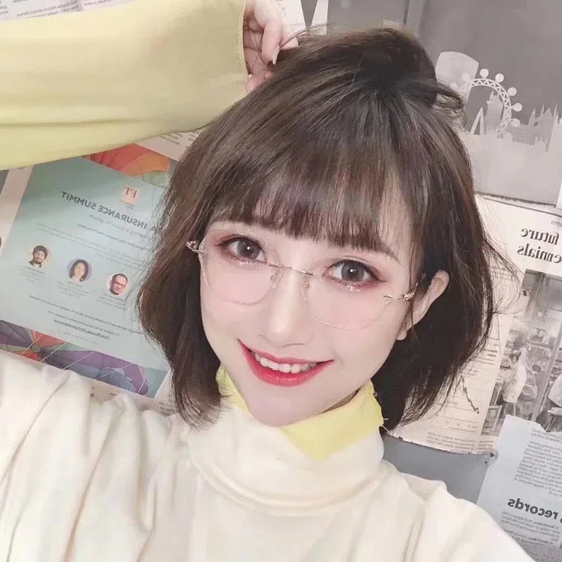 -75 -100 + 125 очки без оправы для близорукости с защитой от синего света