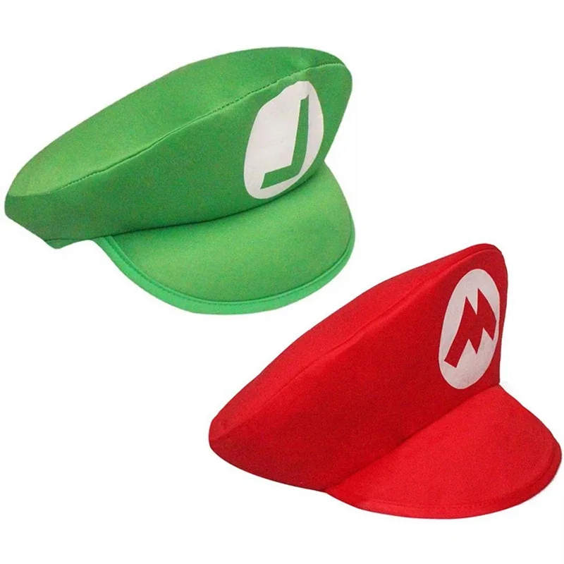 Super Bros мультфильм косплей красная шляпа зеленая борода набор аниме фигурка