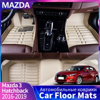 custom car floor mats auto interior details car styling accessories carpet for mazda 3 axela hatchback 2016 2019