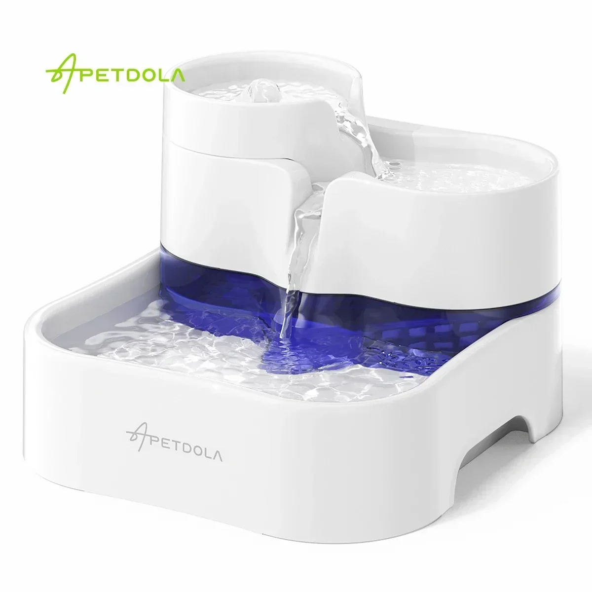 Водяной фонтан APETDOLA для кошек 3 л с беспроводным насосом и фильтрацией