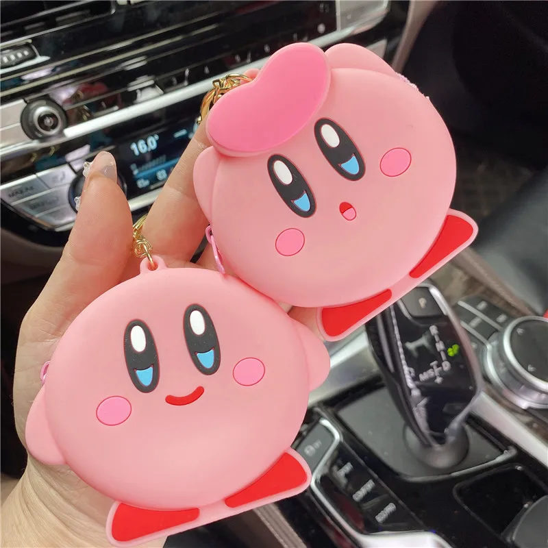 

Милый брелок для монет и кошелька Kirby, мультяшный силиконовый брелок для автомобиля с подвеской, подарки, аксессуары, коллекция кукол аниме, ...
