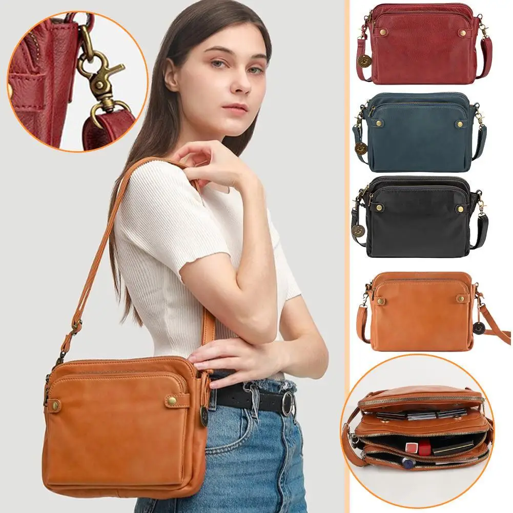 

Three-Layer Leather Crossbody Shoulder Clutch Bag High Quality Purse Luxury Handbag Designer Women Fashion Messenger Bag