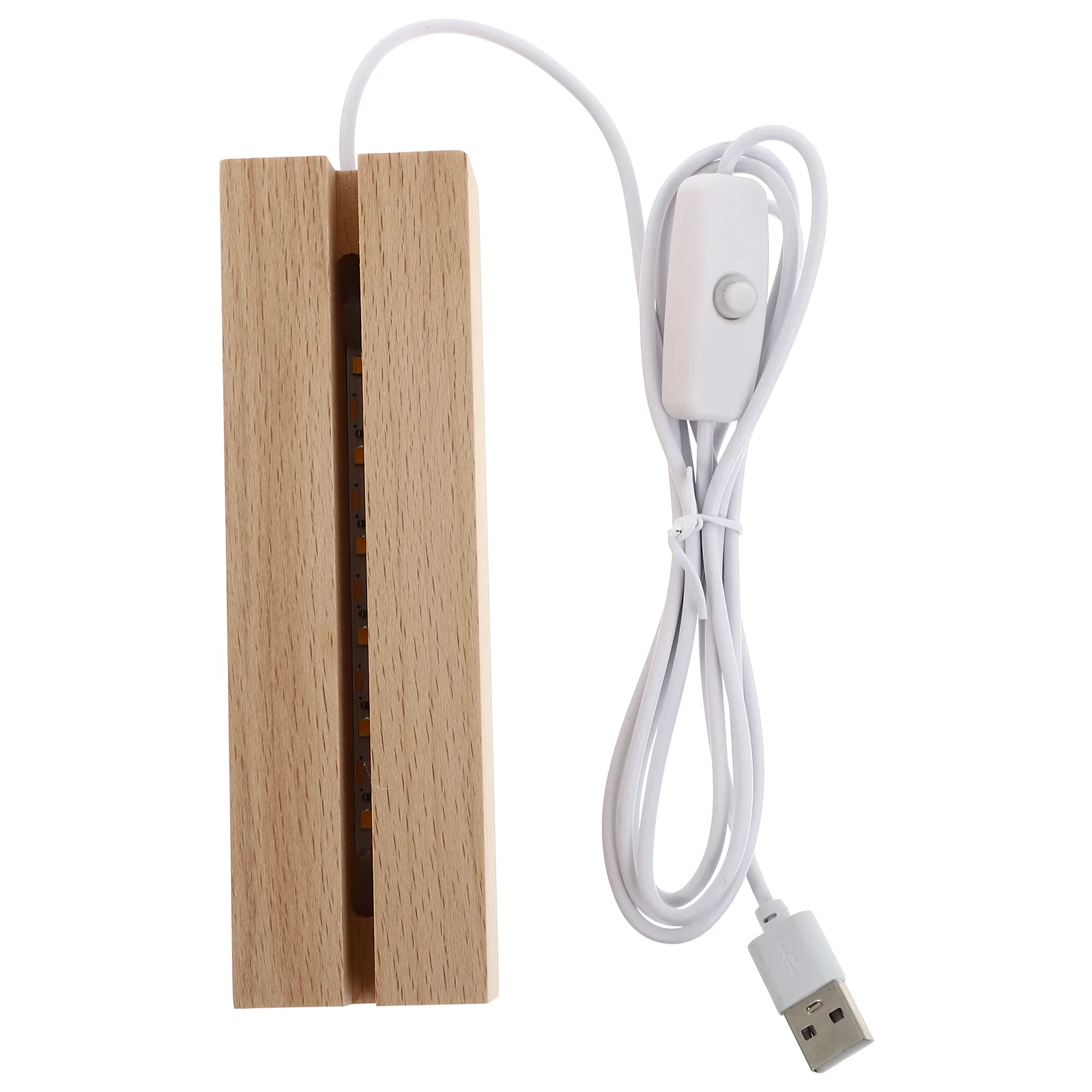 

Base Led Light Lighting Stand Display Wooden Boardstands Lamp Crystalglowing Acrylic Holder Stripe