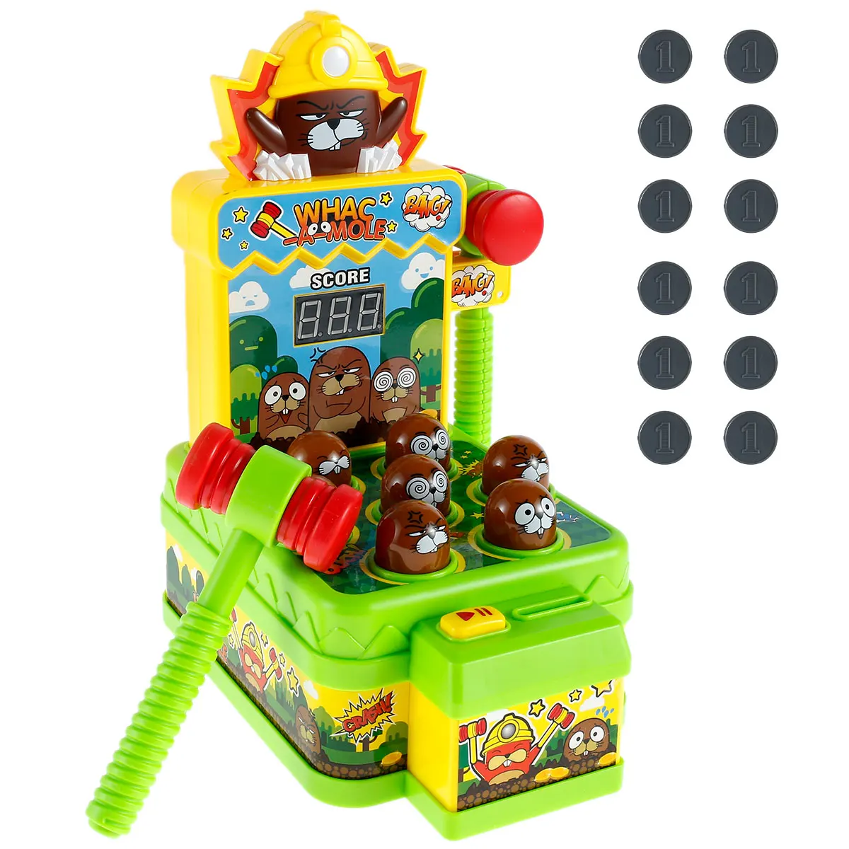 

Electronic Whack a Mole Game Toy Interactive Sound and Light Pounding Mole Toy Educational Funny Hammer Pounding Toy Kids Gift
