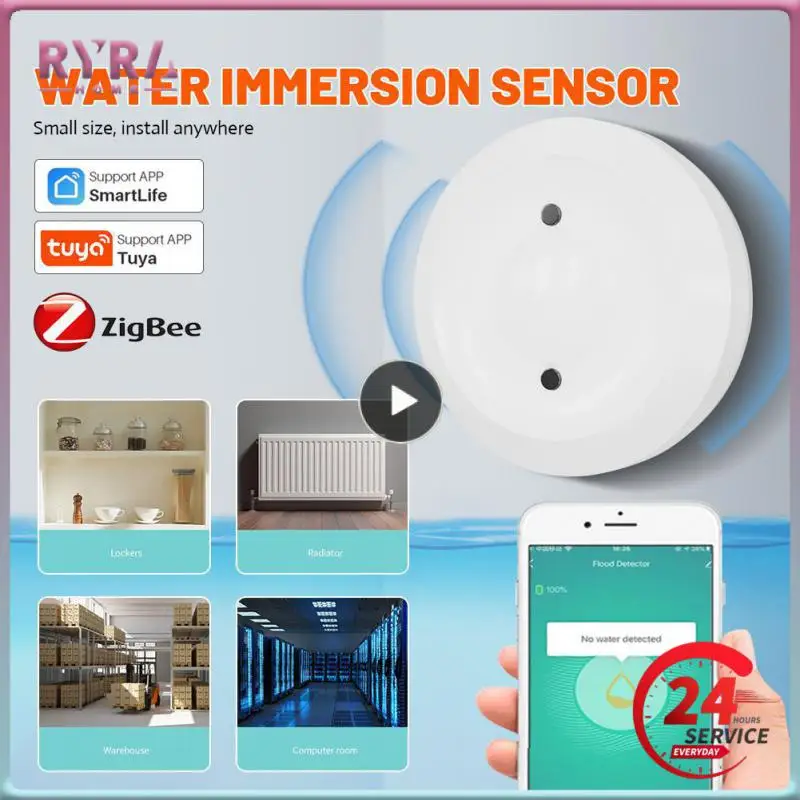 

Zigbee Leakage Sensor Long Battery Life Scene Linkage Water Sensor Home Security System Water Immersion Sensor Smart Life Tuya
