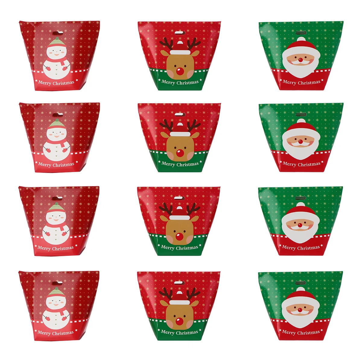 

12PCS Reusable Gift Boxes Cardboard Gift Boxes Christmas Christmas Candy Boxes Christmas Gift Boxes Santa Christmas Gift Boxes