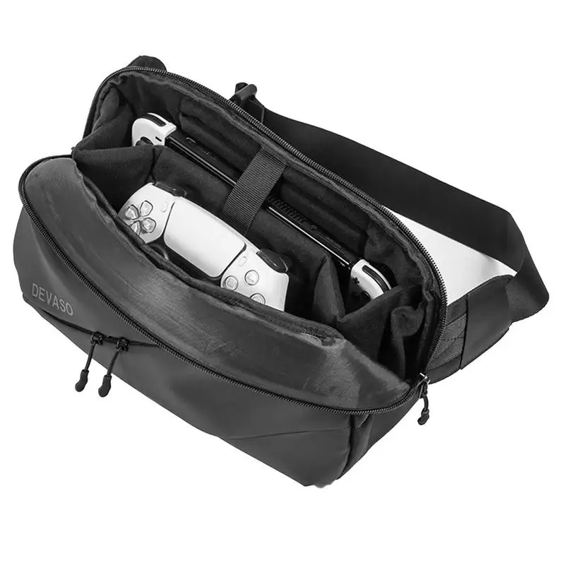 

Messenger-Bag Waterproof Storage Case Large Capacity Sling-Bag Crossbody Travel Home Storage Bag Carrying Case For Game Console