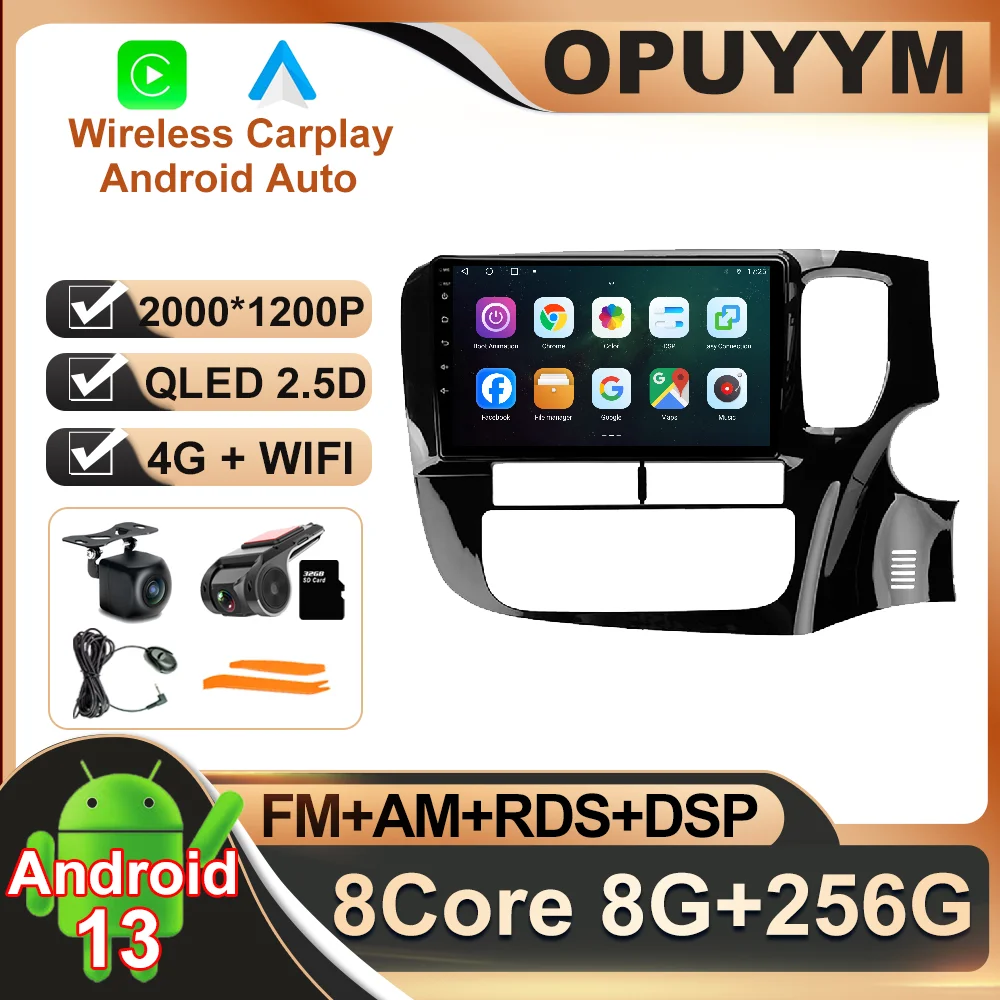 

9 Inch Android 13 For Mitsubishi Outlander 3 GF0W GG0W RHD 2012 - 2018 Car Radio 4G LTE DSP RDS Multimedia Navigation GPS Video