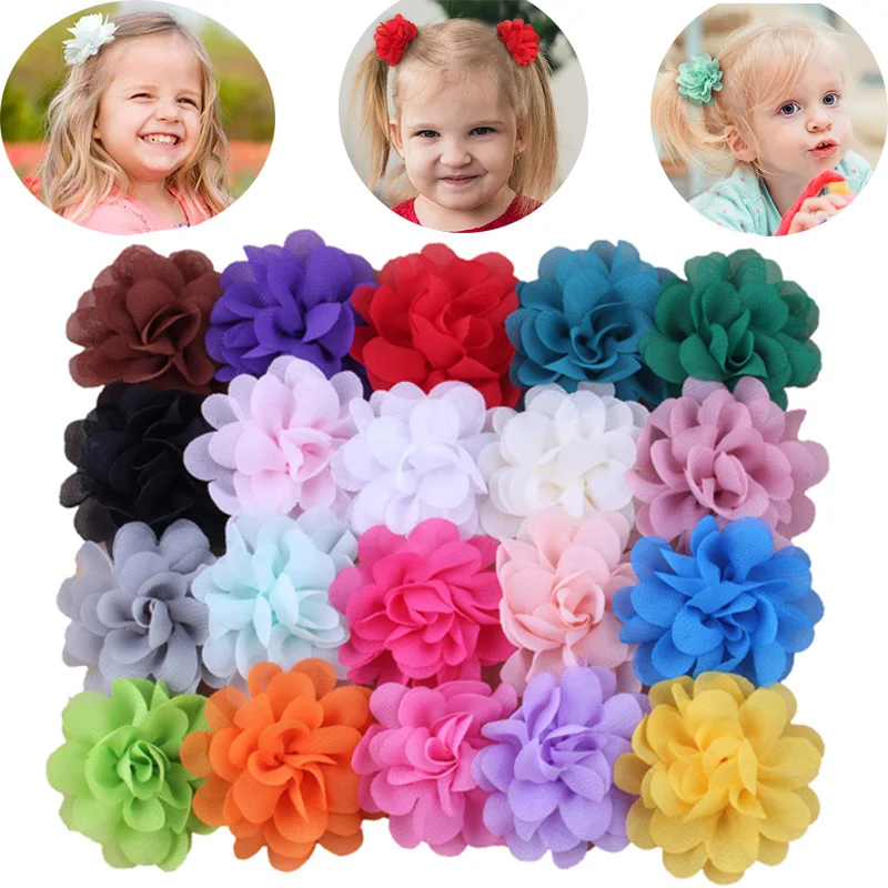 

10/24/50 шт., шифоновые зажимы для волос, 2 дюйма