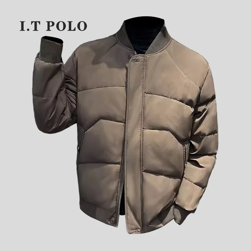 I. Мужская пуховая куртка T-Polo ~ с Бейсбольным воротником новинка осень-зима 2023