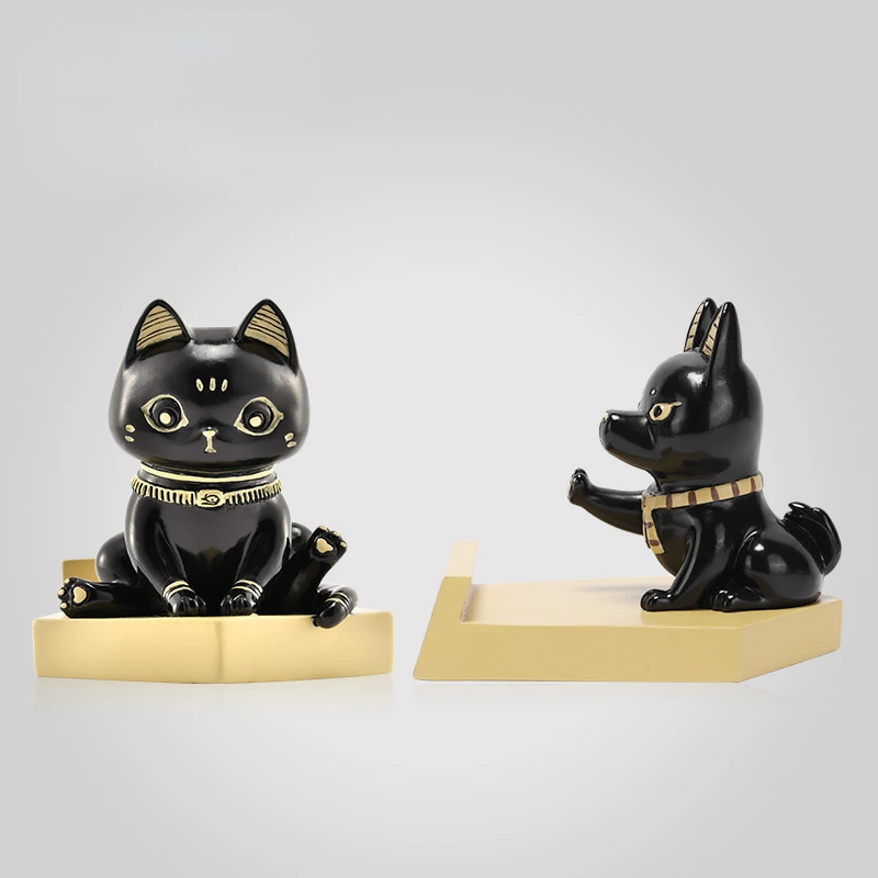 

Egypt Series Mobile Phone Holder Cute Dogs and Cats-Shaped Mobile Phone Holder Decoration Creative Car Number Plate