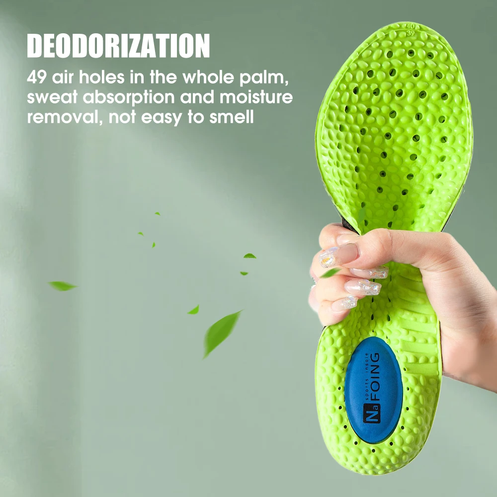 5D Sports Insoles Wormwood Deodorant Breathable Insole Plantar Fasciitis Orthopedic Shoe Pads Men Women Cushioning Inserts Pad
