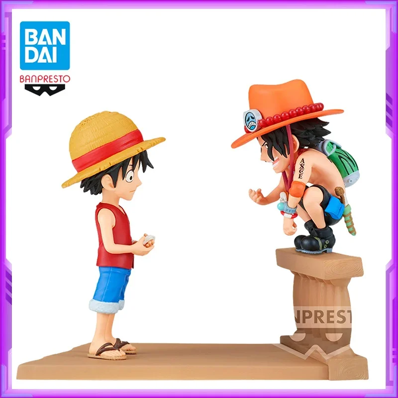 Оригинальный BANDAI Banpresto WCF ONE PIECE Luffy Ace ПВХ аниме-фигурки экшн-фигурки модель