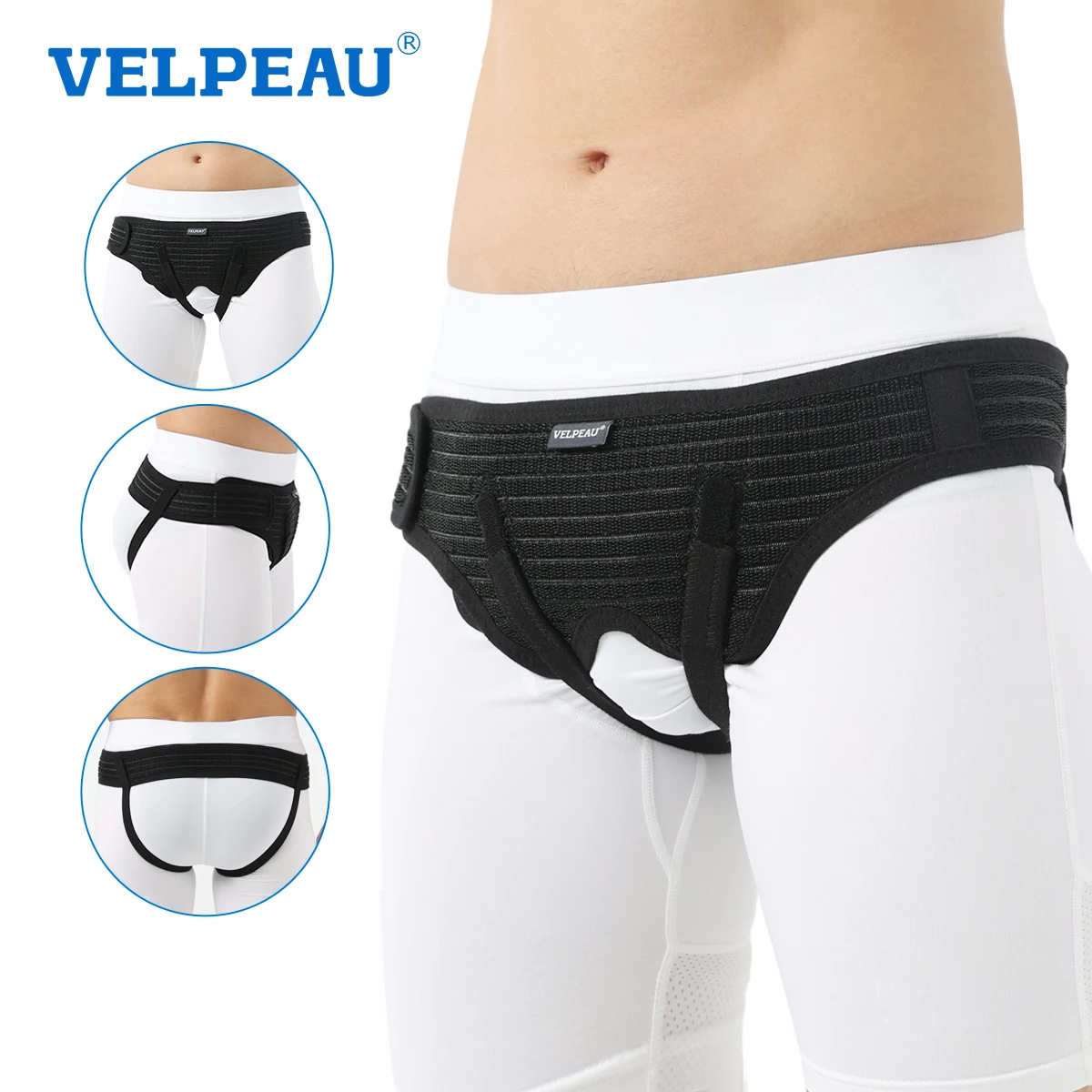 Ремень для грыжи velskin, регулируемый ремень для грыжи для одного/двух паховых принадлежностей с 2 звеньями для мужчин и женщин