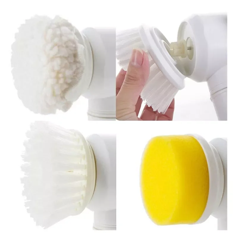 

5 в 1 ручная электрическая щетка для чистки ванной комнаты, плитки и ванны, кухонные принадлежности, щетка для мытья ванны, инструменты для до...