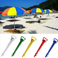 Sun Beach Fishing Stand Rain Gear Accessories Garden Patio Solid Color Parasol Ground Anchor Umbrella Stretch Stand Holder 1 Pcs