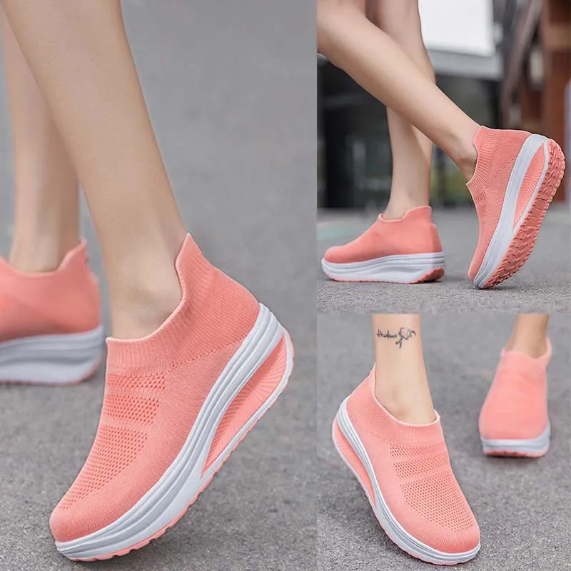 Women Sneakers Fashion Femme Shoes New Women's Vulcanized Shoes Thick Bottom Slip On Female Shoe Plus Size Tennis Ladies Summer