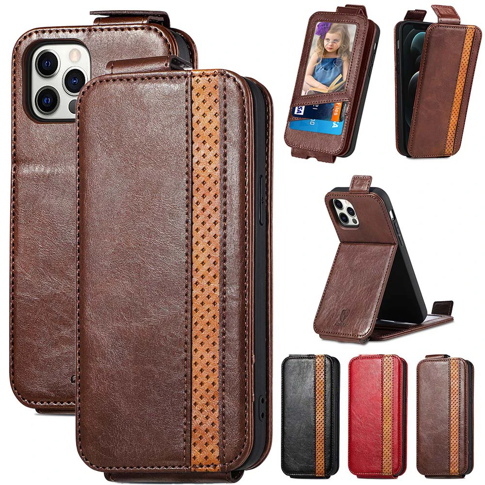 

Vertical Card Holder Flip Case For Infinix Hot 9 Play 10 10S 11 11S Hot 12 Play Note 11 Pro 7 Smart 6 Zero 8 Wallet Phone Cover