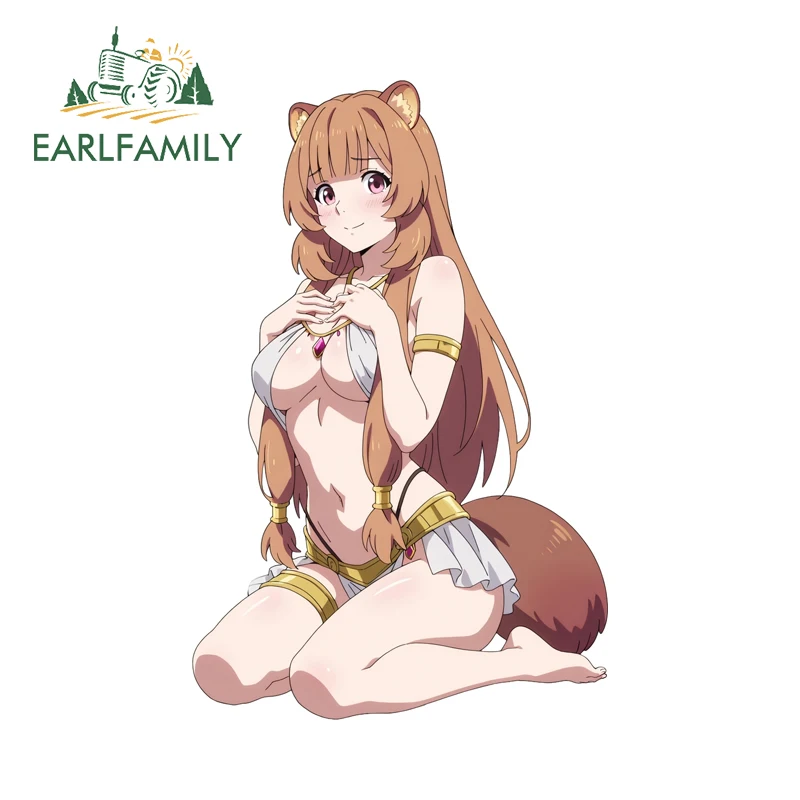 

EARLFAMILY положение на коленях Raphtalia тонкая наклейка аниме тема наклейки для автофургона окклюзия царапины подходит для автодекора фургона