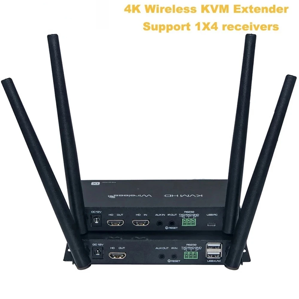5GHz 4K UHD KVM Wireless Transmitter Receiver Kit HD Video Extender Converter 100M Wifi HD Sender Receiver Adapter for DVD PC