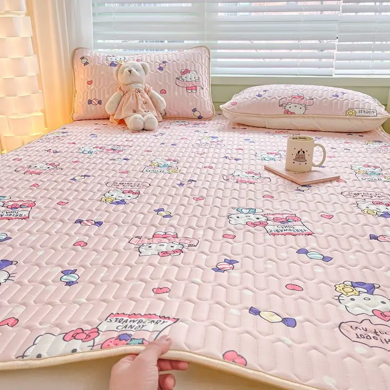 Милый Летний коврик для кровати Hello Kitty Kawaii с аниме лета мультяшный Sanrio машинная
