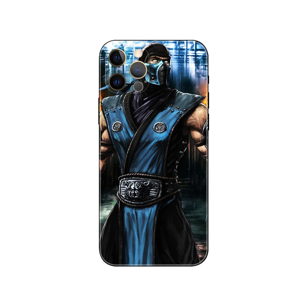 Черный чехол из ТПУ для iphone 5 5s se 2020 6 6s 7 8 plus x 10 XR XS 11 12 13 mini pro MAX back Scorpion Sub Zero Mortal Kombat |