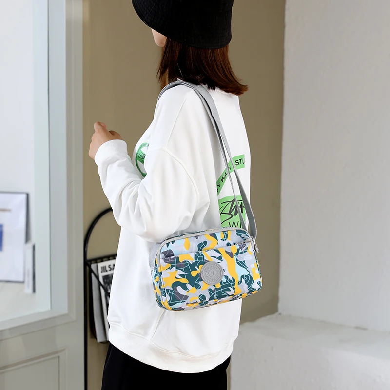 Small Casual Printing Female CrossBody Bag Elegant Women Shoulder bag Nylon Ladies Messenger Bag Flower Daily Girl Handbag