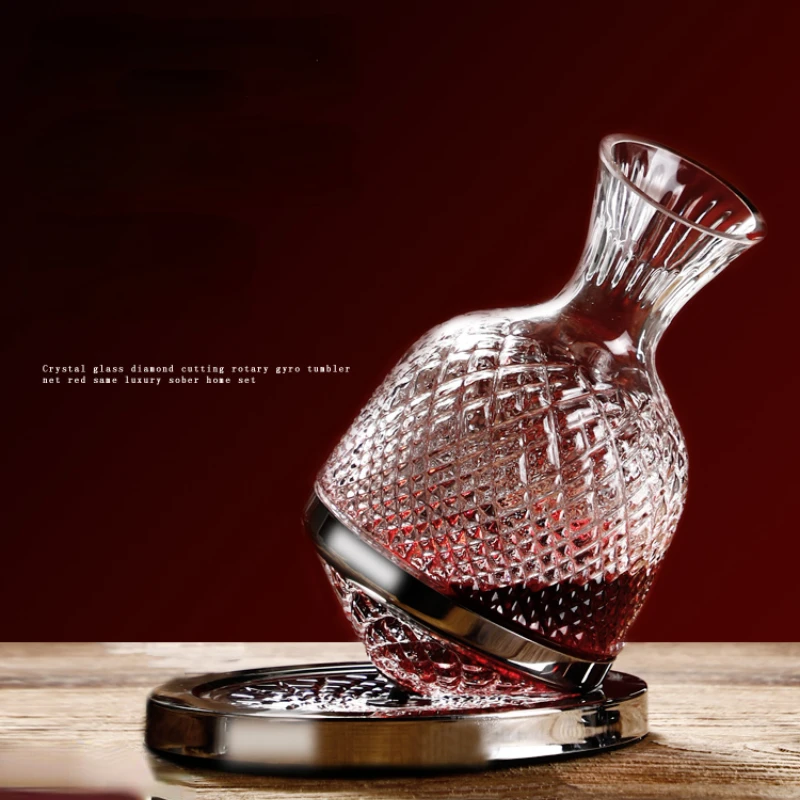 

New Tumbler Spinning Quick Decanter Wine Man Tools High-end Red Wine Household Crystal Wine Dispenser Capacity 1500ML