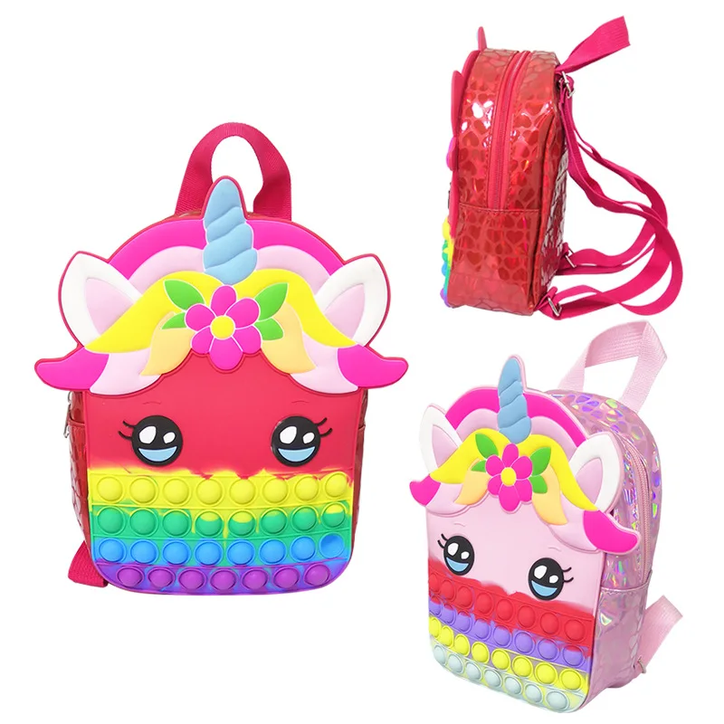 

Backpack for Baby Boys Girls Push Bubble Fidget Toys Decompression Anti-Stress Soft Anti-Stress School Bag