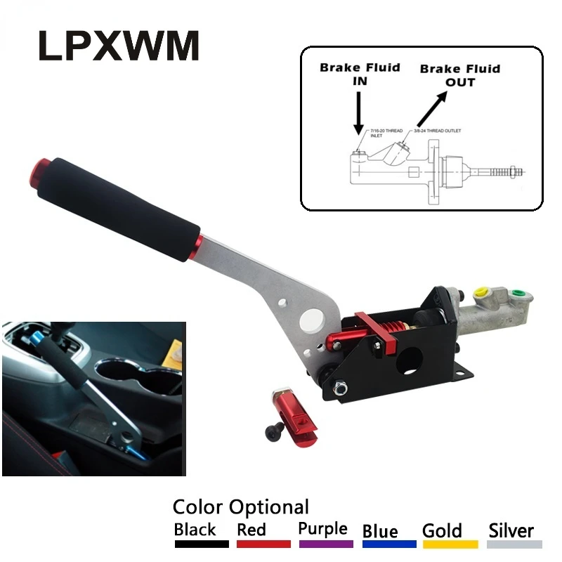 

Racing UNIVERSAL HYDRAULIC HANDBRAKE E-BRAKE VERTICAL / HORIZONTAL DRIFT 3632