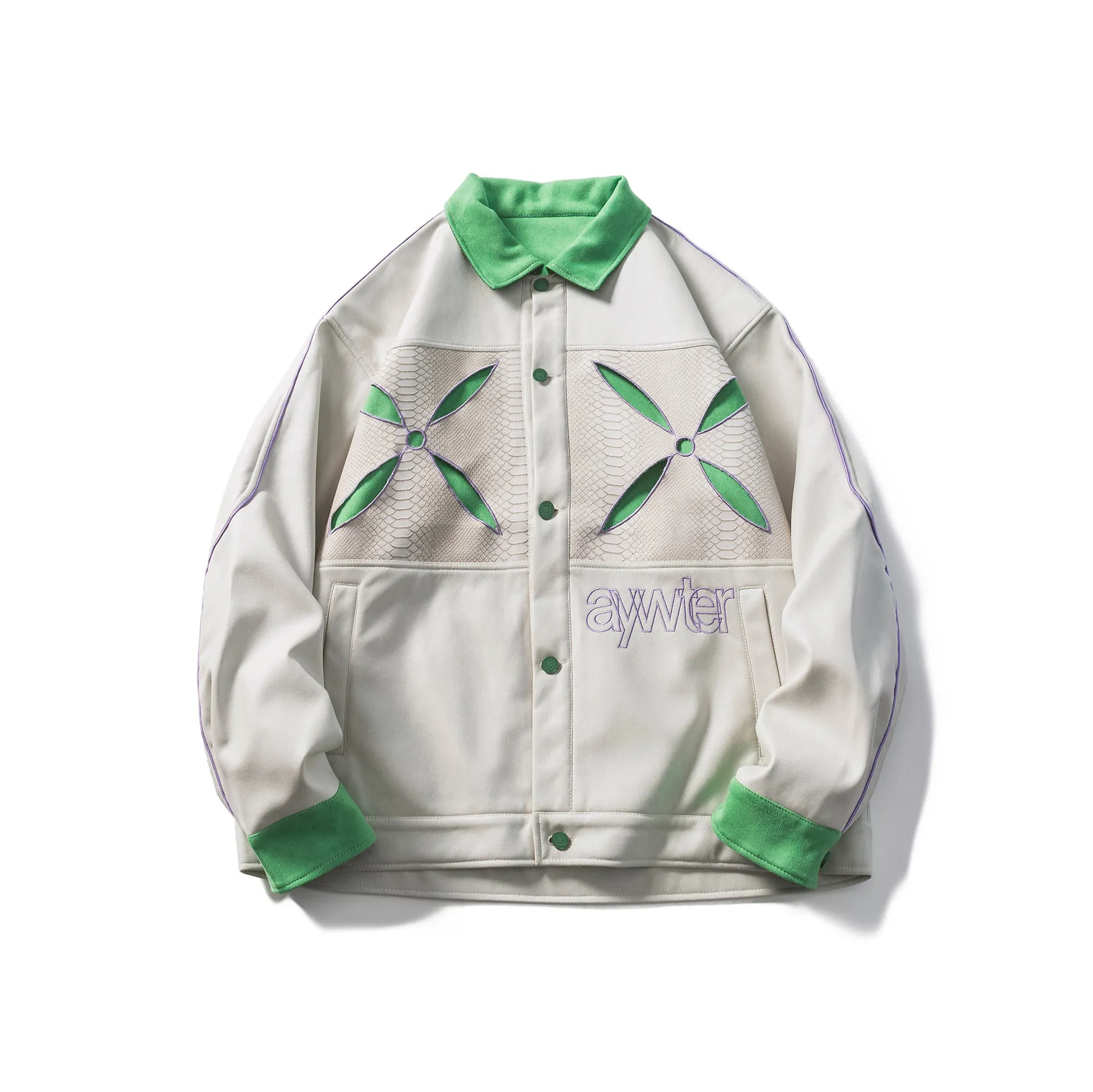

American street patchwork lapel jacket men's fashion brand loose BF style versatile jacket couple spring and autumn season